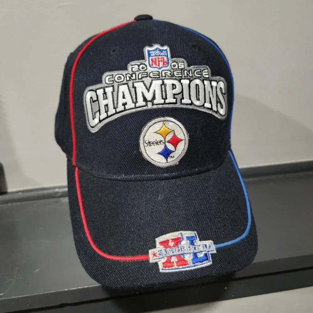 VTG Pittsburgh Steelers NFL 2005 AFC Conference Champions Super‎ Bowl XL Hat Cap